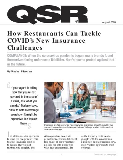 How Restaurants Can Tackle COVID's New Insurance Challenges