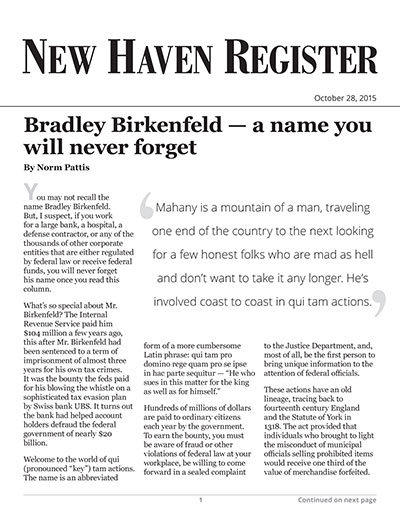 Bradley Birkenfeld – a name you will never forget