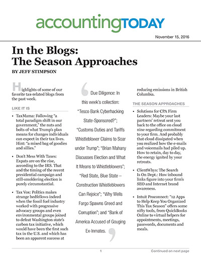 In the Blogs: The Season Approaches