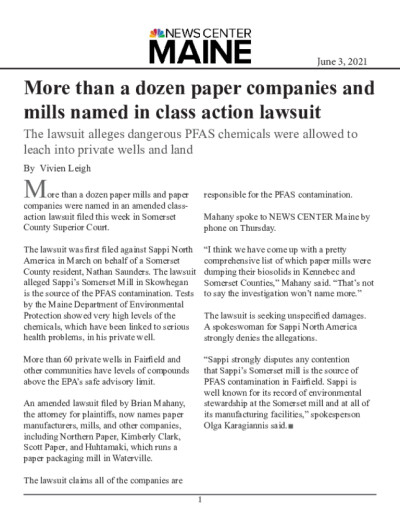 More than a dozen paper companies and mills named in class action lawsuit