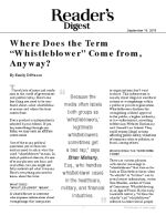 Where Does the Term &ldquo;Whistleblower&rdquo; Come from, Anyway?