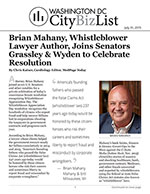 Brian Mahany, Whistleblower Lawyer Author, Joins Senators Grassley & Wyden to Celebrate Resolution