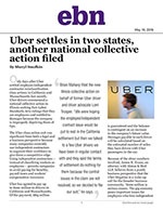 Uber settles in two states, another national collective action filed